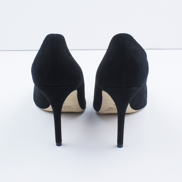 New JCREW Black Elsie Suede Pumps Heels - Picture 2 of 5